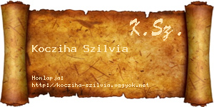 Kocziha Szilvia névjegykártya