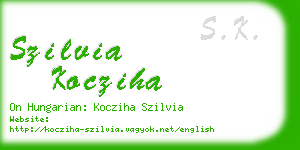 szilvia kocziha business card